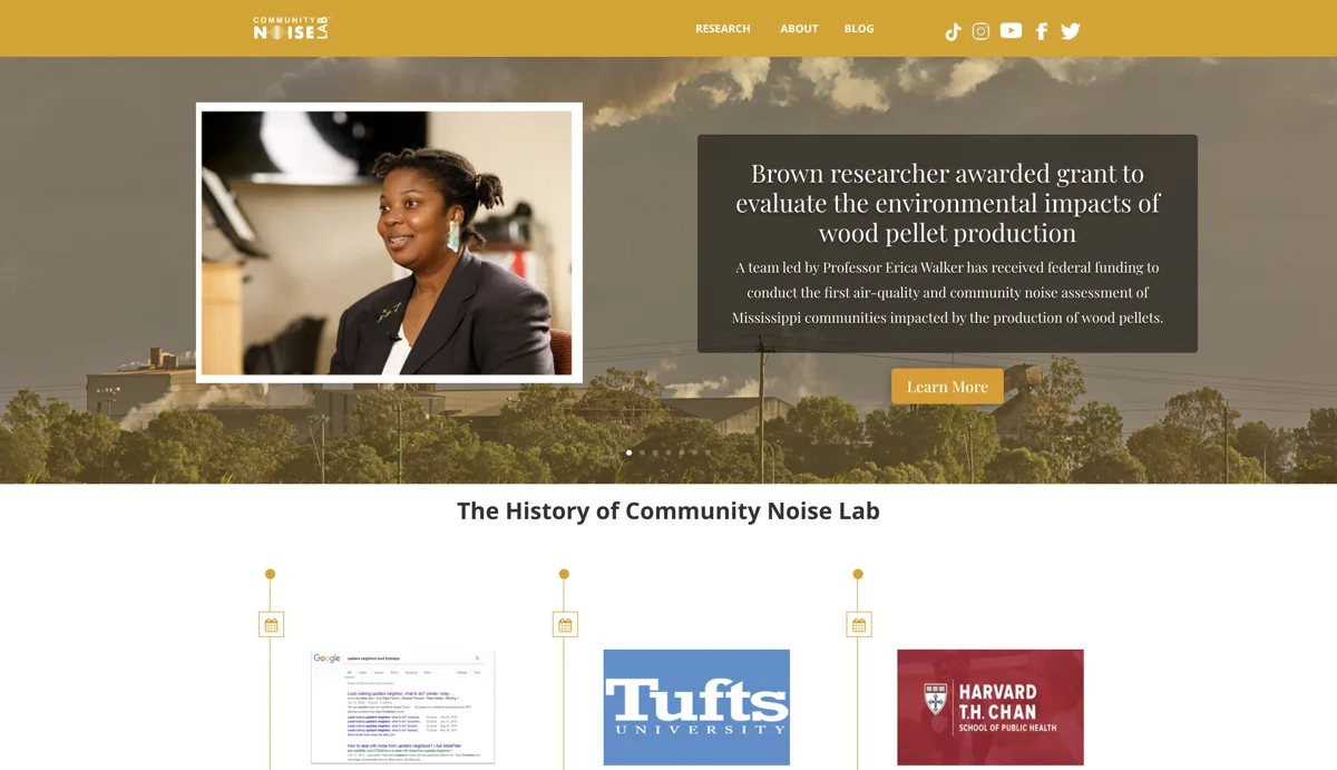 Community Noise Lab website
